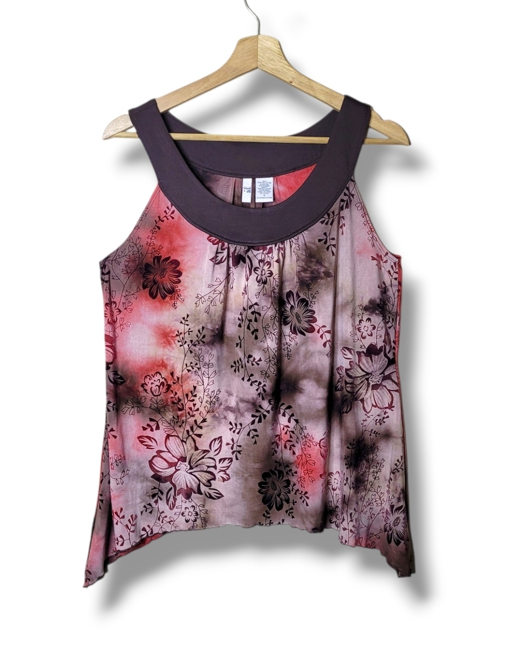 Sami + Jo Y2K Velvet Burnout Sleeveless Top Size S